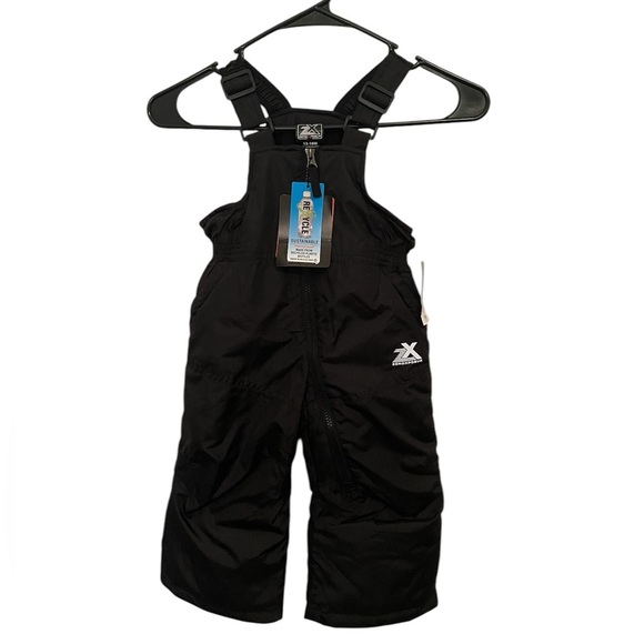 ZeroXposur Other - ZeroXposur Snow Bib Black Warm Zipper Kids Size 12-18m